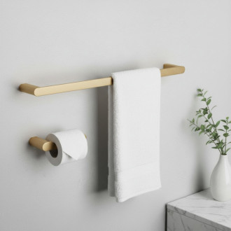 Súprava kúpeľňových doplnkov Mati Brush Gold 4 diely