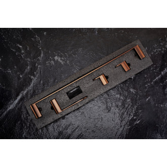 Súprava kúpeľňových doplnkov Mati Brush Copper 4 diely