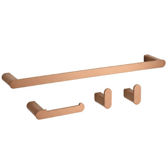 Súprava kúpeľňových doplnkov Mati Brush Copper 4 diely