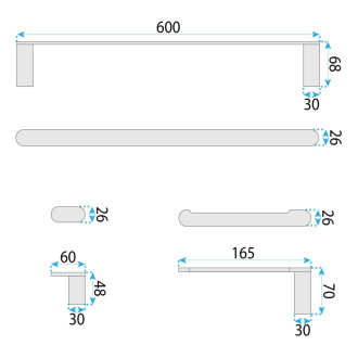 Súprava kúpeľňových doplnkov Mati Brush Copper 4 diely