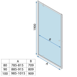 Sprchové dvere Rea Primo Swing 80 Chrome