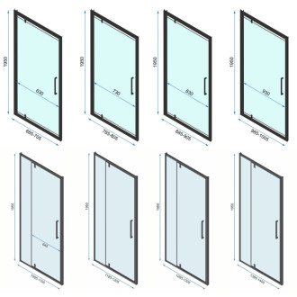 REA Sprchovací kút Narożna Rapid Swing KPL-009936