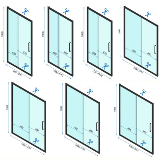 REA Sprchovací kút Rapid Slide KPL-09879