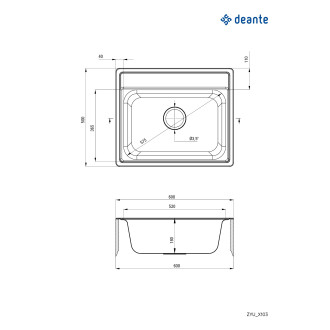DEANTE SOUL ZYU_3103 Jednodrez, nerez dekor, vstavaný