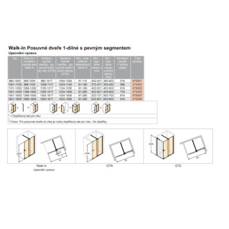 Sprchová zástena walk-in 140 cm Huppe Xtensa pure XT0205.069.322