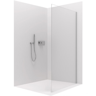 CERANO - Bočná stena Orlano Ľ/P - 5 mm - chróm, transparentné sklo - 90x195 cm