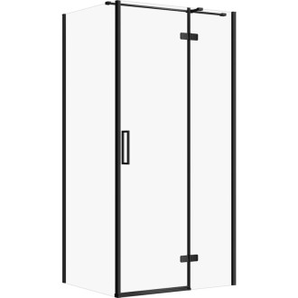 Cersanit Jota sprchovací kút P čierna číre sklo 80x100x195 S160-033