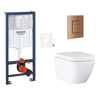 Závesný wc set do ľahkých stien / predstenová montáž Grohe Euro Ceramic SIKOGRSEUSCDL0