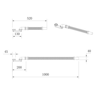 Sifón s flexi pripojovacou hadicou TF7005