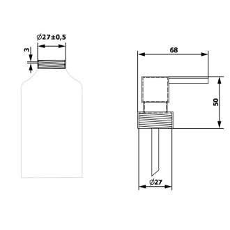 Pumpička k dávkovaču mydla, kovová, čierna mat NDX100B 38451