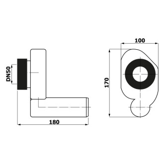 Odpadový sifón s vodivostným senzorom, DN50mm 121.516.1 47109
