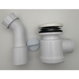 Sifón priemer otvoru 50mm, DN50, krytka liaty mramor, biela