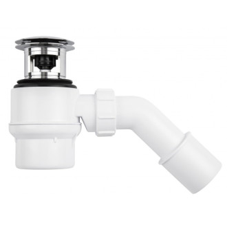 Sifón pre vane s prepadom, priemer otvoru 50mm, DN50, krytka chróm