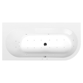 ASTRA L hydromasážna vaňa, 165x80x48cm, Active Hydro-Air, chróm 56849