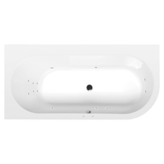 ASTRA L hydromasážna vaňa, 165x80x48cm, Attraction Hydro, chróm 56850