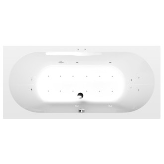 LEVANA hydromasážna vaňa, 170x80x39cm, Active Hydro-Air, chróm 56873