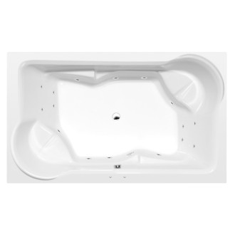 DUO hydromasážna vaňa, 200x120x45cm, Active Hydro, chróm 56926