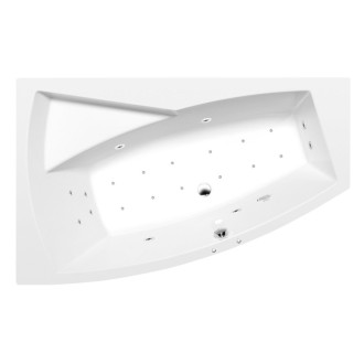 EVIA L hydromasážna vaňa, 160x100x47cm, Active Hydro-Air, chróm 56945