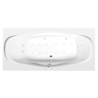 GARDA hydromasážna vaňa, 190x90x44cm, Active Hydro-Air, chróm 56975