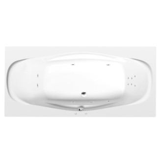 GARDA hydromasážna vaňa, 190x90x44cm, Attraction Hydro, chróm 56976