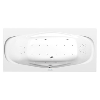 GARDA hydromasážna vaňa, 190x90x44cm, Highline Hydro-Air, chróm 56979