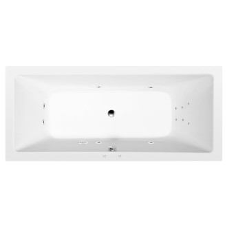 KRYSTA hydromasážna vaňa, 180x80x39cm, Attraction Hydro, chróm 56994