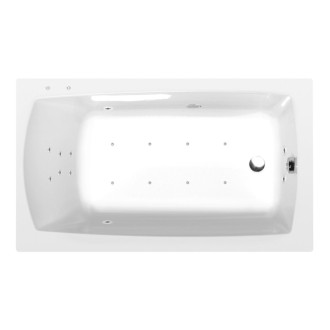 LILY hydromasážna vaňa, 130x70x39cm, Attraction Hydro-Air, chróm 57013