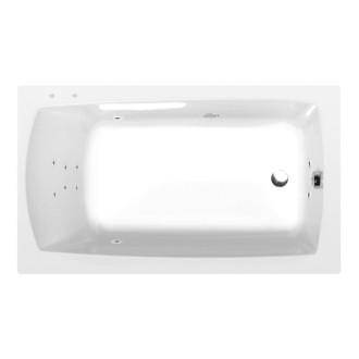 LILY hydromasážna vaňa, 140x70x39cm, Attraction Hydro, chróm 57018