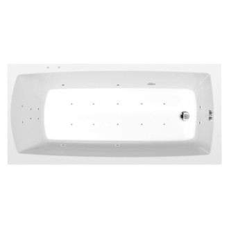 LILY hydromasážna vaňa, 150x70x39cm, Attraction Hydro-Air, chróm 57025