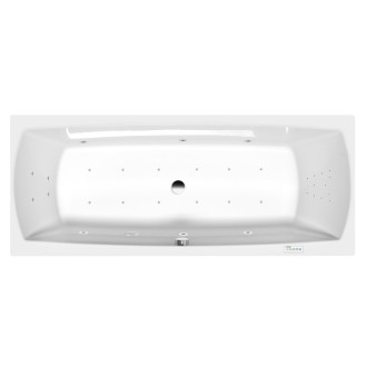 LILY hydromasážna vaňa, 170x70x39cm, Highline Hydro-Air, chróm 57033