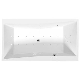 QUEST hydromasážna vaňa, 180x100x49cm, Attraction Hydro-Air, chróm 57157