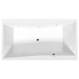 QUEST hydromasážna vaňa, 180x100x49cm, Highline Hydro, chróm 57158