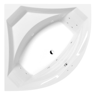 ROSANA hydromasážna vaňa, 140x140x49cm, Active Hydro, chróm 57166