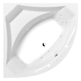 ROSANA hydromasážna vaňa, 140x140x49cm, Attraction Hydro, chróm 57168