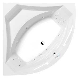 ROSANA hydromasážna vaňa, 140x140x49cm, Highline Hydro, chróm 57170