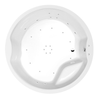 ROYAL ROUND hydromasážna vaňa, 172x172x49cm, Active Hydro-Air, chróm 57185