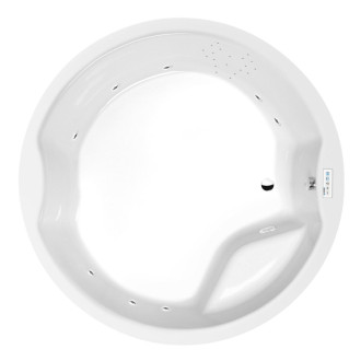 ROYAL ROUND hydromasážna vaňa, 172x172x49cm, Highline Hydro, chróm 57188