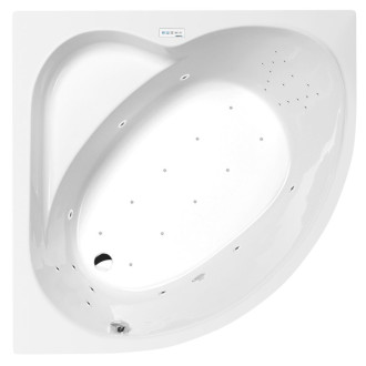 SIRIUS hydromasážna vaňa, 130x130x43cm, Highline Hydro-Air, chróm 57207