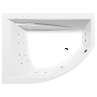 TANDEM L hydromasážna vaňa, 170x130x50cm, Active Hydro, chróm 57214