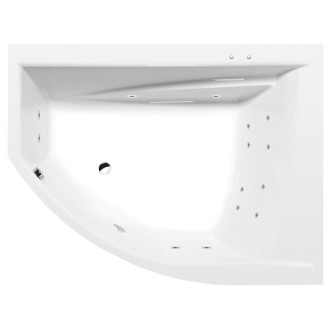 TANDEM R hydromasážna vaňa, 170x130x50cm, Active Hydro, chróm 57220