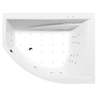 TANDEM R hydromasážna vaňa, 170x130x50cm, Attraction Hydro-Air, chróm 57223