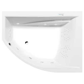 TANDEM R hydromasážna vaňa, 170x130x50cm, Highline Hydro, chróm 57224