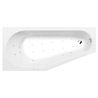 TIGRA L hydromasážna vaňa, 150x75x46cm, Active Hydro-Air, chróm 57239