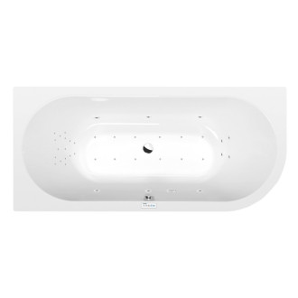 VIVA L hydromasážna vaňa, 185x80x47cm, Highline Hydro-Air, chróm 57303