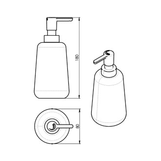 MARIKA dávkovač mydla na postavenie, zelená MK8007 57820
