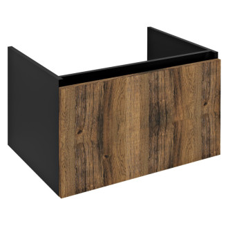 LOREA umývadlová skrinka 70x44x51, 2cm, 1x zásuvka, dub/čierna mat LE070-1935 53694