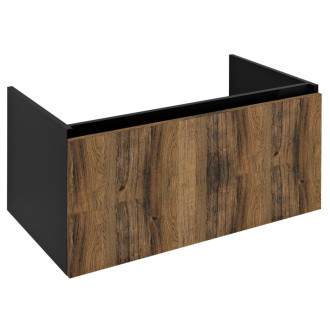 LOREA umývadlová skrinka 90x44x51, 2cm, 1x zásuvka, dub/čierna mat LE090-1935 53697
