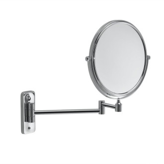GAIA kozmetické zrkadlo závesné, Ø 180mm, obojstranné, chróm