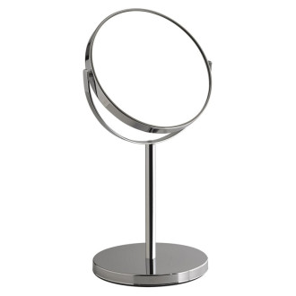 ANNA kozmetické zrkadlo na postavenie, Ø 163mm, obojstranné, chróm