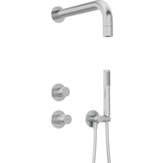 Deante SILIA HEXA podomietkový sprchový set s hlavovou sprchou, kartáčovaná oceľ NHS_F9XK